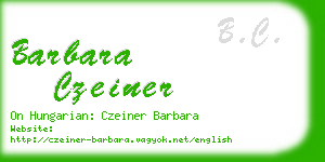 barbara czeiner business card
